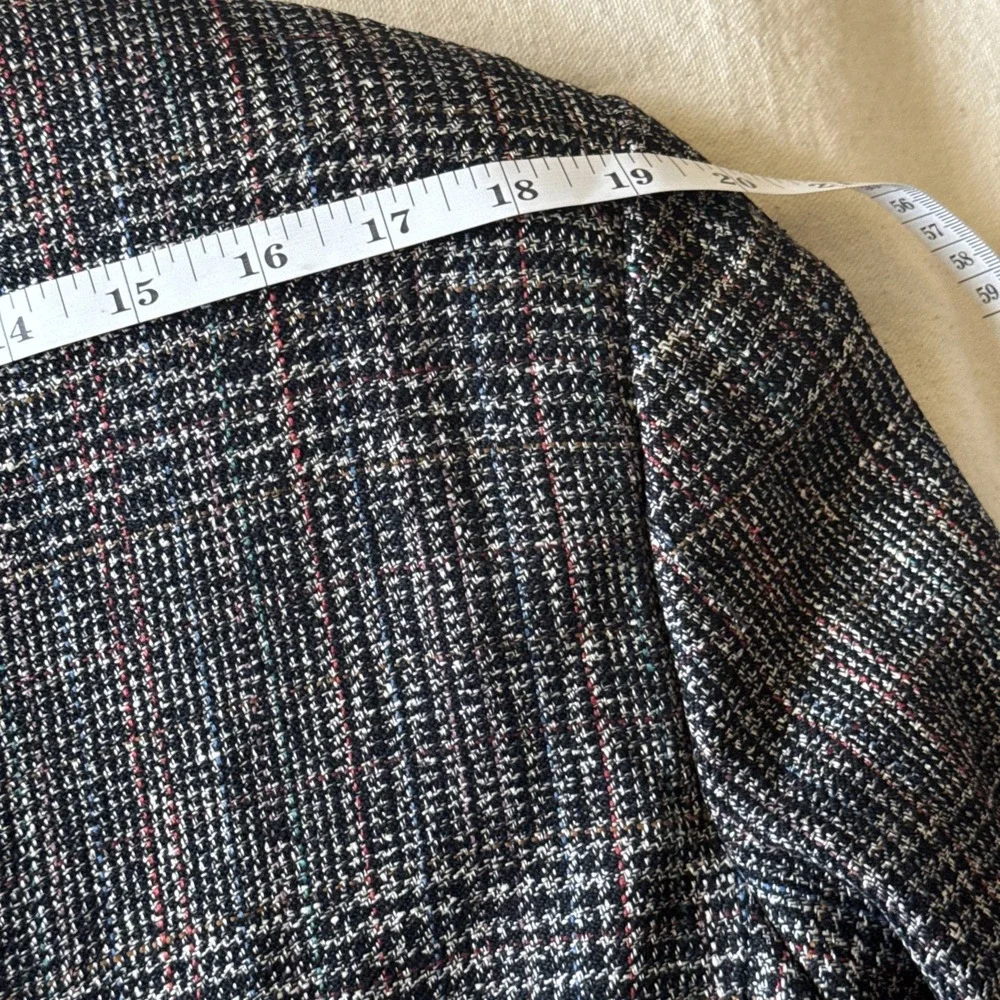 VTG Christian Dior Monsieur Blazer Jacket Mens 40R 100% Silk Plaid Check